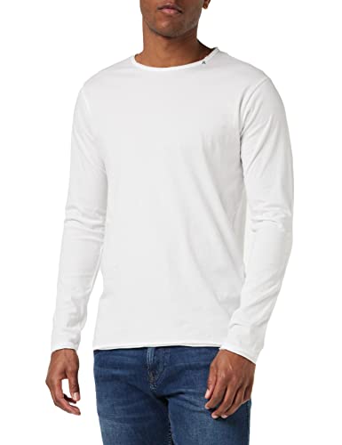 Replay Męski T-shirt z krótkim rękawem z nadrukiem logo, Optical White 001, L