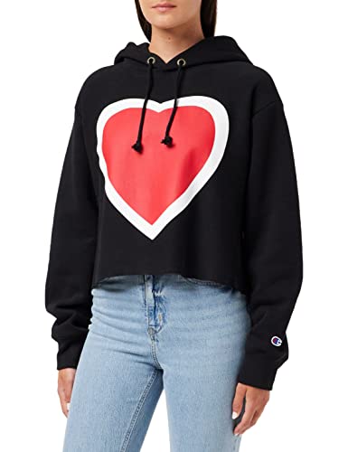 Champion Damska bluza z kapturem Rw MTC Cropped Cutoff, czarna, L, czarny, L
