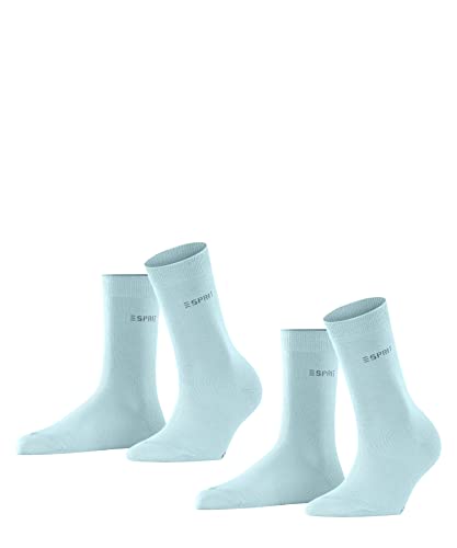 ESPRIT Kobiety Skarpety Uni 2-Pack W SO Bawełna jednokolorowe 2 Pak, Niebieski (Clearwater 6587), 35-38