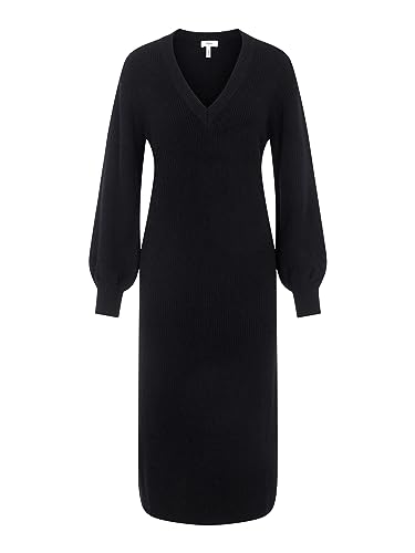Object Objmalena L/S Knit Dress Noos sukienka z dzianiny, czarny, L