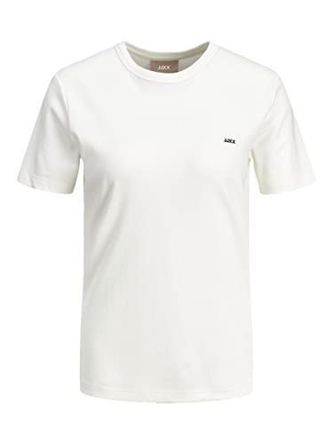 JJXX JXCathrine Slim T-shirt damski, Snow White/Szczegóły: black Emb, L