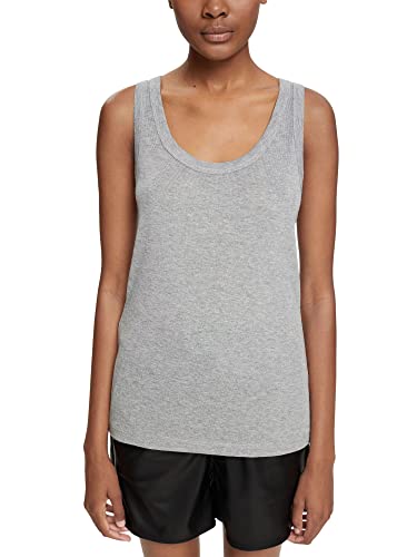 ESPRIT Collection Damska koszulka 112EO1K318, 044/LIGHT Grey 5, XL