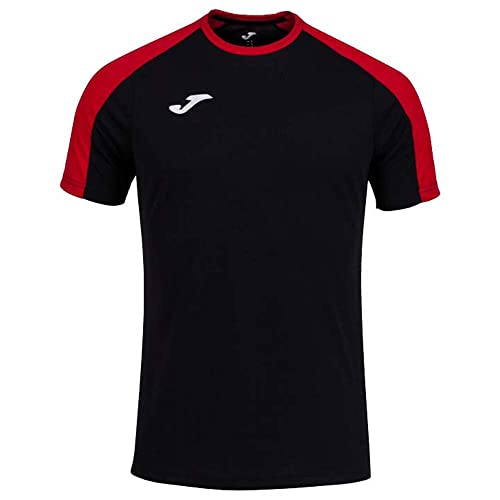 Joma Męski T-shirt z krótkim rękawem, Eco Championship, czarny/czerwony, XXL