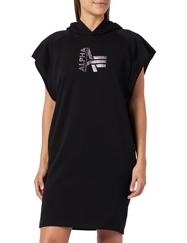 ALPHA INDUSTRIES Hoody Dress Glitter Wmn Sweter damski, 03-czarny, M