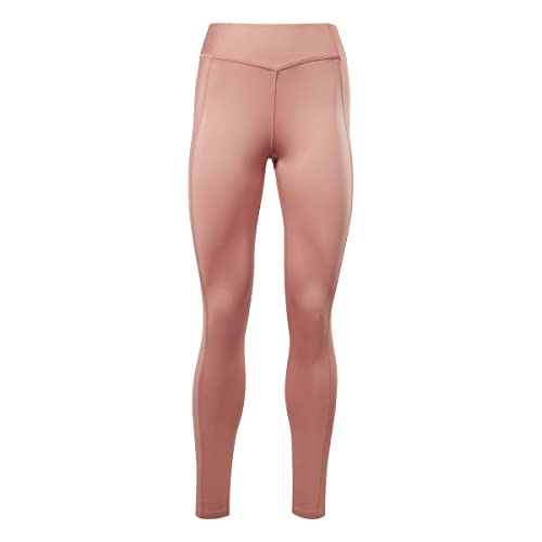 Reebok Damskie spodnie do jogi z wysokim stanem, Pieczona glina, M (Krótki)