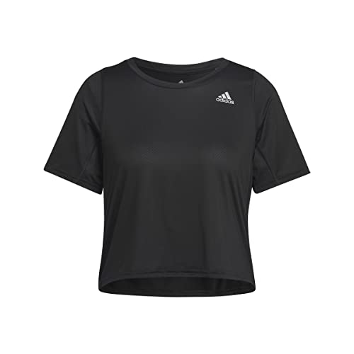adidas Damska koszulka Fast Crop Tee W, czarny, M