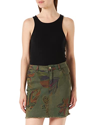Desigual Damska spódnica FAL_Davos, ZIELONY, 62