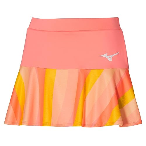 Mizuno Damska spódnica do tenisa, Koral cukierkowy, XL
