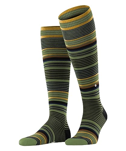 Burlington Mężczyźni Stripe M KH Wełna długie z wzorem 1 Para, Zielony (Forest 7657), 40-46