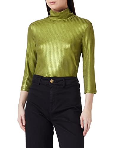 Sisley Damska bluza z krótkim rękawem 3V3DL2007, kolor złoty 906, S