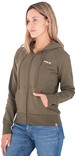Hurley Damska bluza z kapturem OAO Small Zip, oliwkowo-zielony, S