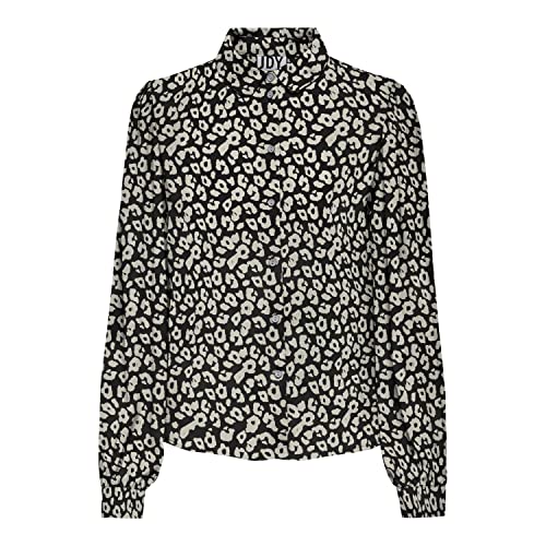 JdY Damska bluzka Jdybrooke L/S WVN Noos, Czarny/Aop: tapioca Leo, 36