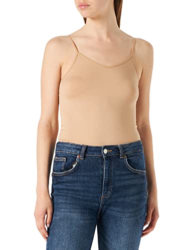 VERO MODA Women's VMJACKIE Seamless Top, Tan, M/L