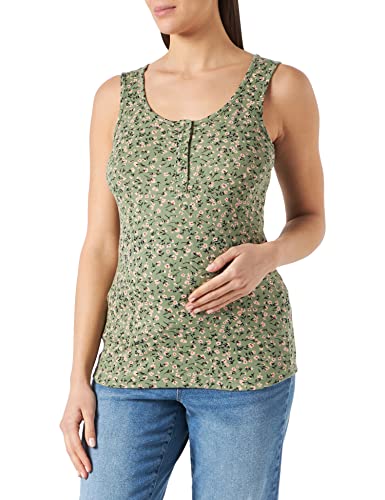 Esprit Maternity Damska koszulka do karmienia bez rękawów nadruk na całej długości, Real Olive - 307, 44 PL