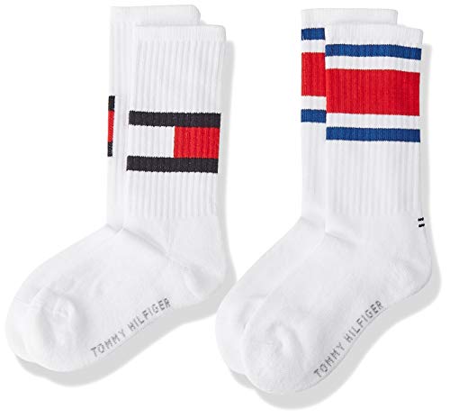 Tommy Hilfiger Skarpety dziecięce, z flagą (2 sztuki), biały, 35-38