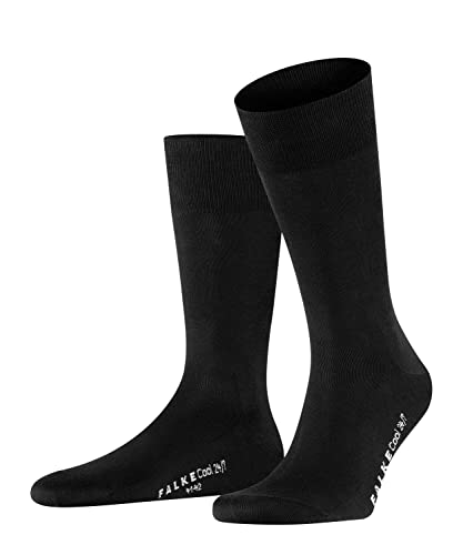 FALKE Mężczyźni Skarpety Cool 24/7 M SO Organiczna Bawełna jednokolorowe 1 Para, Czarny (Black 3000), 45-46