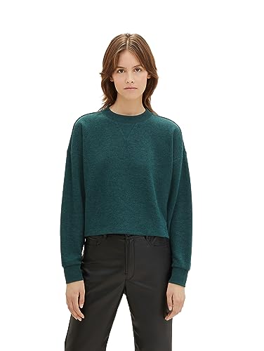 TOM TAILOR Denim Bluza damska, 10592 - Midnight Forest Green Mélange, XS