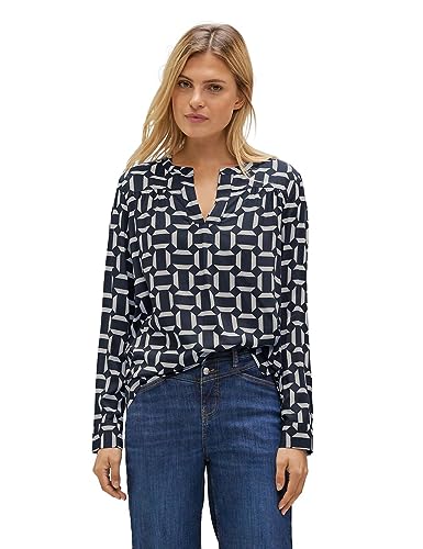 STREET ONE Bluzka wiskoza, Deep Blue, 36