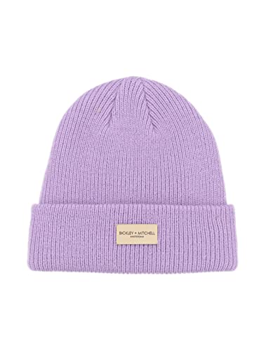 BICKLEY + MITCHELL Damska czapka beanie z kolorowymi żeberkami, fioletowy, jeden rozmiar