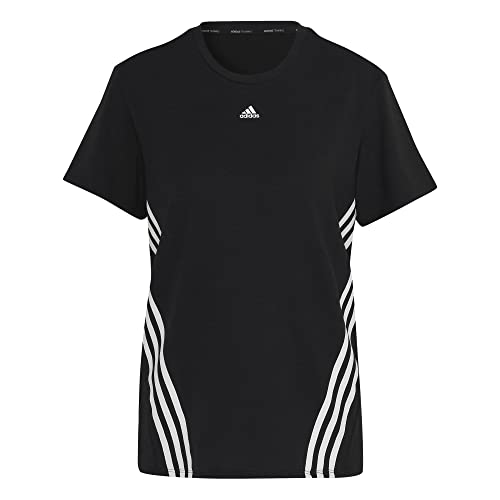 adidas T-shirt damski, czarny/biały, L