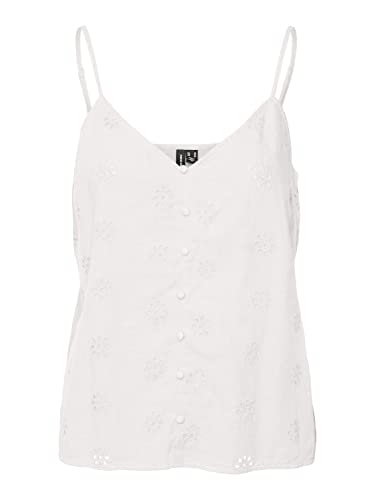 VERO MODA Women's VMMAJA Singlet WVN Top, śnieżna biel, XL, Snow White, XL