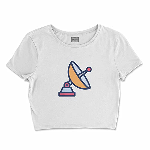 Bona Basics, Damski T-shirt basic, z nadrukiem cyfrowym, 100 bawełny, biały, swobodny, damski top, rozmiar: M, biały, M