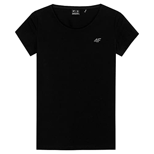 4F Koszulka damska, Głęboki czarny, XL