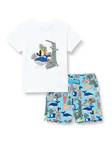 NAME IT Baby Boys NMMZOLTANO SS TOP Set T-Shirt, Bright White, 86, Bright White, 86