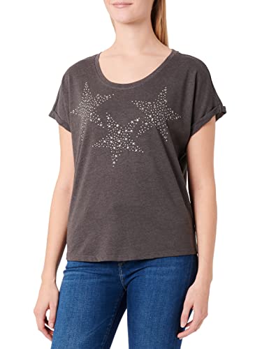 ONLY Women's ONLSARA S/S Stud CS TOP JRS T-Shirt, czarny, M