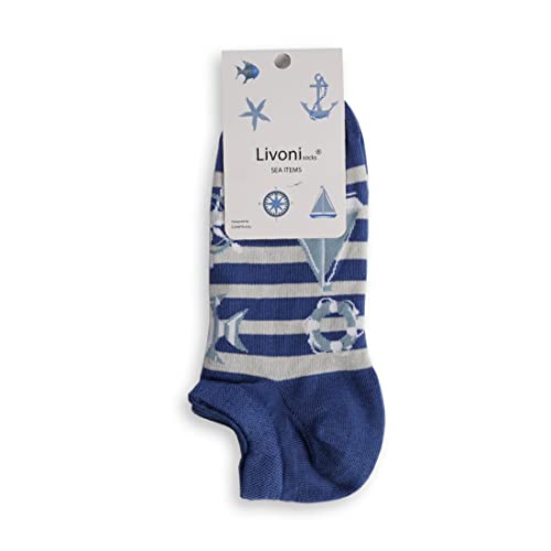 Livoni Sea Items niskie skarpetki 39-42, wielokolorowe, M, wielobarwny