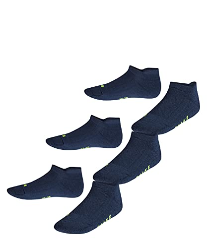 FALKE Uniseks - dzieci Skarpety do trampek Cool Kick Sneaker 3-Pack K SN Oddychający I Szybkoschnący krótkie jednokolorowe 3 Pak, Niebieski (Marine 6120), 31-34 (7-9 lata)