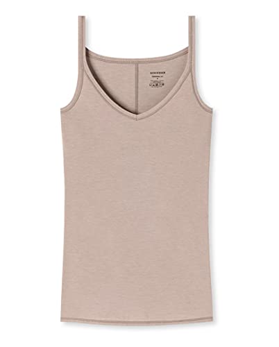 Schiesser Damski top typu spaghetti, bielizna, brązowy, L
