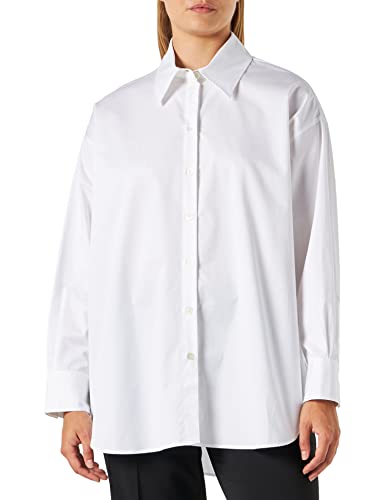 Seidensticker Damska bluzka z długim rękawem, regularny krój, biała, 36, biały, 36