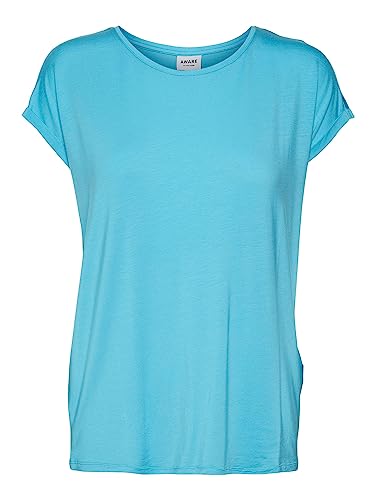 VERO MODA Women's VMAVA Plain SS TOP GAJRS NOOS T-Shirt, Bachelor Button, M, Przycisk Bachelor, M