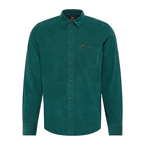 Lee Męska koszula LEESURE Shirt, Esmeralda, XL