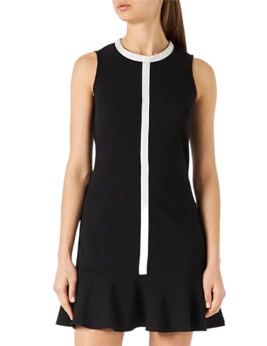 Naf Naf Anna R1 Sukienka, Czarny/Biały, 34 Kobiety, Czarny/Biały, 32