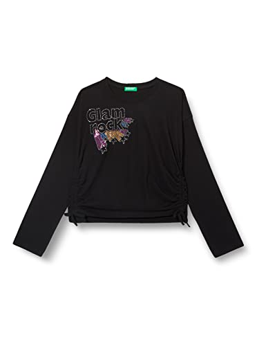 United Colors of Benetton Koszulka dziewczęca M/L 3vr5c106q tunika do nuringu, czarna 100, 170 cm