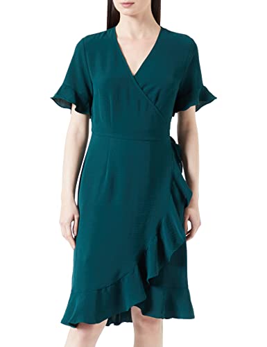 ONLY Sukienka damska Onlmette S/S Wrap Frill Dress WVN Cs sukienka kopertowa, Ponderosa Pine, S