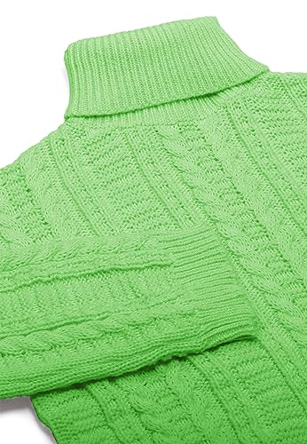myMo Damski sweter z golfem Twist, modny sweter limonkowy XS/S, Limette, XS