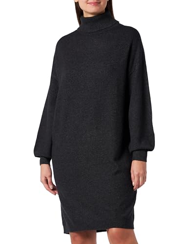 Vila Damska sukienka z dzianiny Viril Roll-Neck L/S, szary, XL