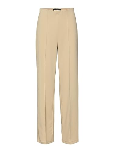 VERO MODA Vmbecky Hr Wide Pull On Pant Noos spodnie damskie, Irish Cream, (L) W / 34L