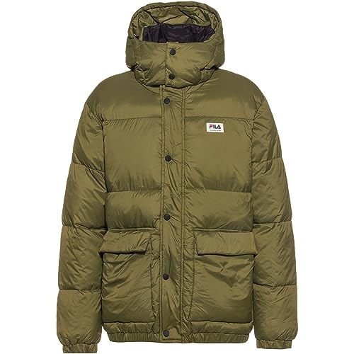 FILA Kurtka męska Tirebolu Oversized Puff Jacket Padded, oliwkowy (Burnt Olive), L