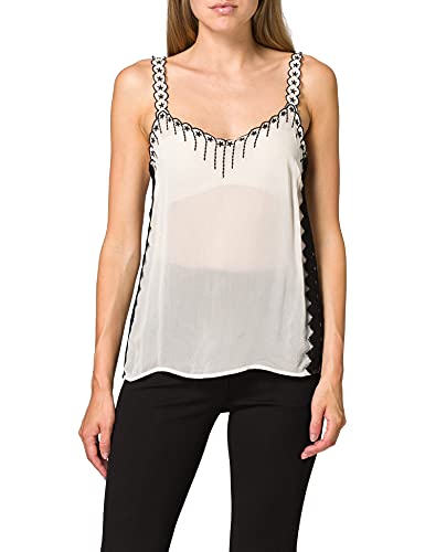 PINKO Damska kamizelka Raggirato, Cz2_ecru/Nero, 46 PL
