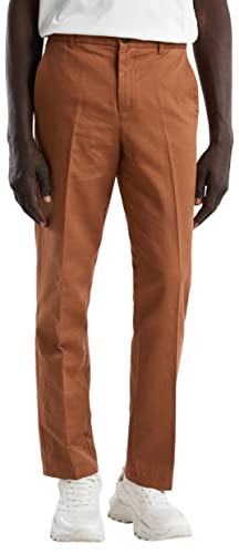 United Colors of Benetton Spodnie męskie 493zuf01x spodnie, brązowy palony 1b5, 54, Burnt Brown 1b5