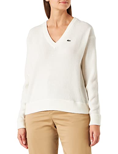 Lacoste Damski sweter Af9554, mąka, UK 40