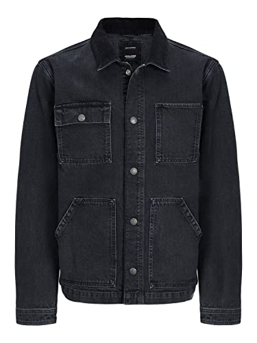 JACK & JONES męska kurtka jeansowa, czarny denim, M