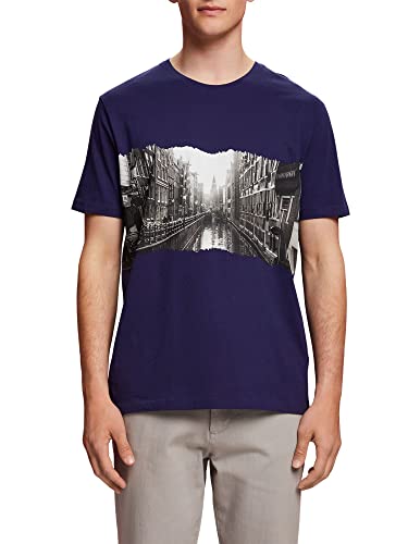 edc by ESPRIT T-shirt męski, 405 / ciemnoniebieski., XL