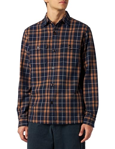 bugatti Męska koszula rekreacyjna, rękaw 1:1, koniak-70, L