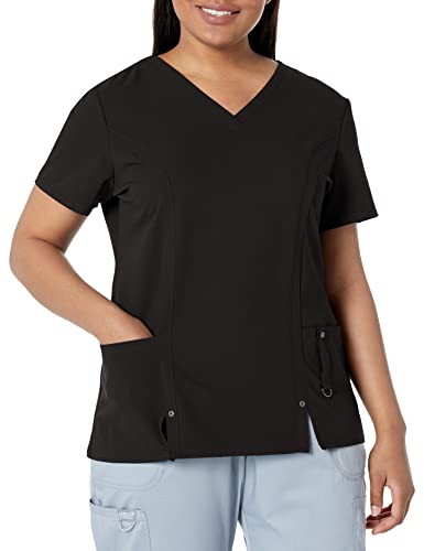 Dickies Scrubs Xtreme damska koszula medyczna z dekoltem w serek, czarny, XXS