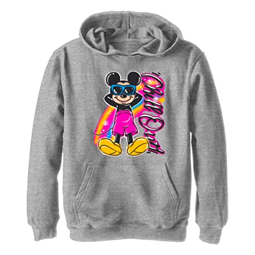 Disney Airbrushed Mickey chłopięca bluza z kapturem (1 opakowanie), Sportowa wrzosowiec, L
